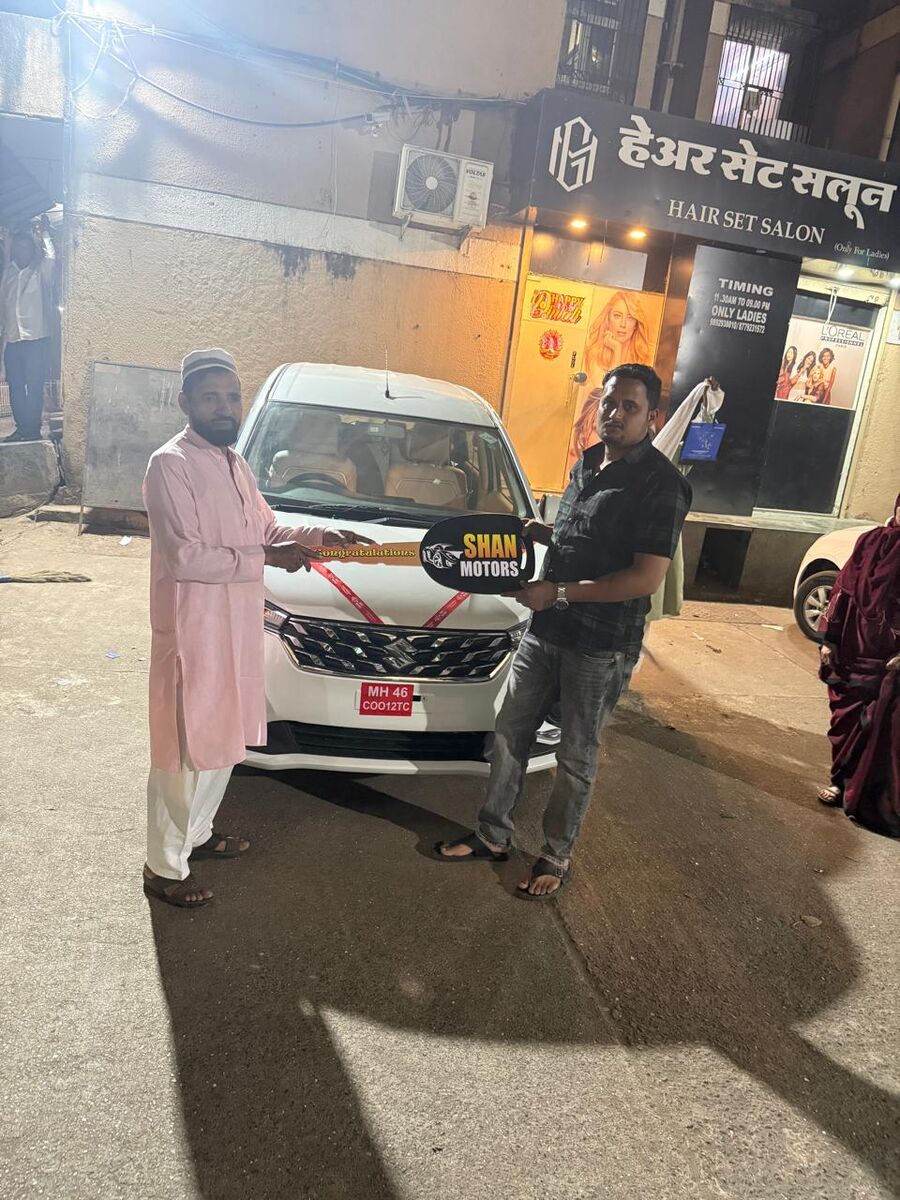 Happy customer with new car